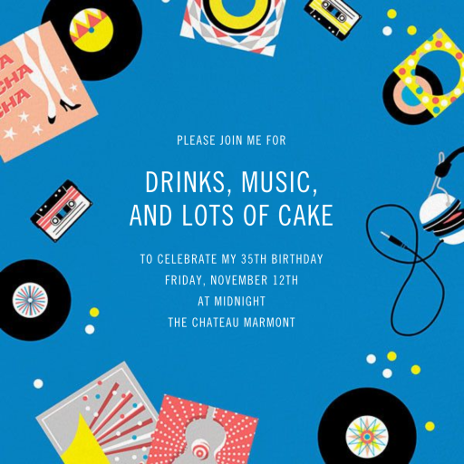 Vintage Vinyl - Party Invitation by Hello!Lucky