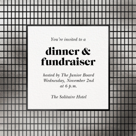 Black Grid Border Invitation
