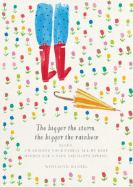 Rainbow Garden - Thinking of You Card by Mr. Boddington's Studio