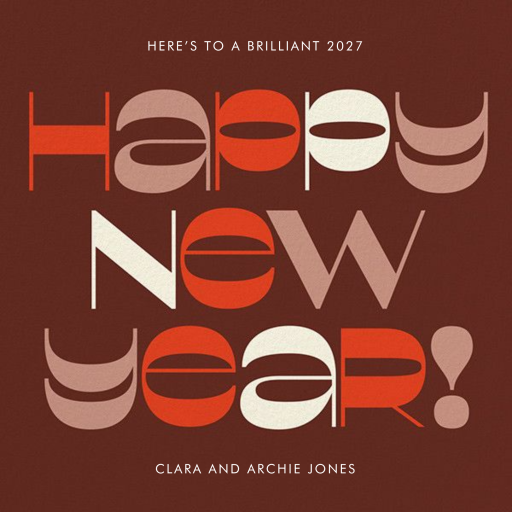 Retro Bold New Year Card