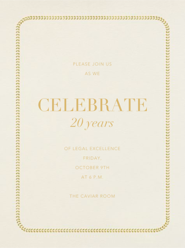 Leaf Inner Bevel Border by Paperless Post