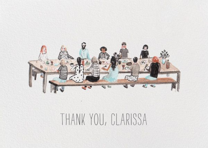 At the Table (Sig Burwash) - Thank You Card by Red Cap Cards