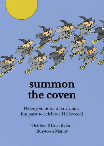 Coven Night - Invitation by Richard Scarry