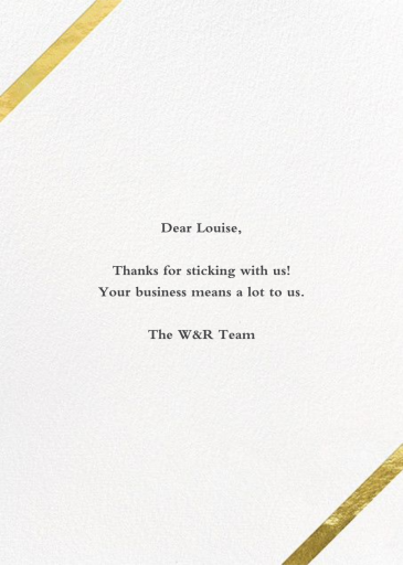 Signature Thanks - Business Greeting Card by Paperless Post - Back