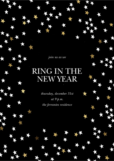 Sky Glitter - New Year's Eve Invitation by kate spade new york