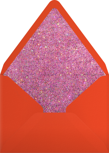 Pink Disco Ball Arch Invitation Envelope