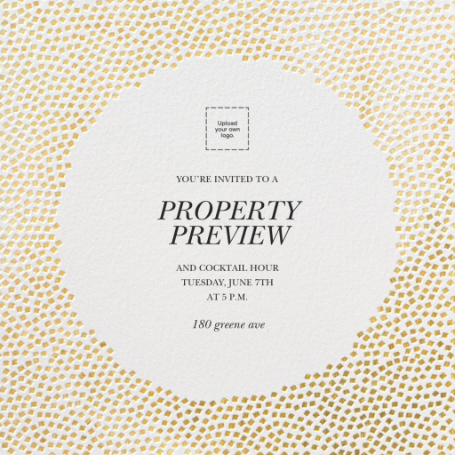 Metallic Confetti - Open House Invitation by Kelly Wearstler