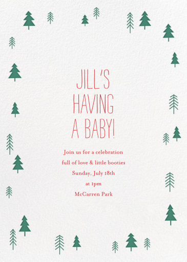 Tiny Town Forest - Baby Shower Invitation by Little Cube