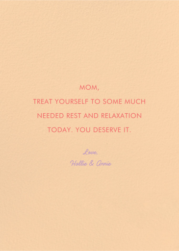 Bursting Bouquet - Mother's Day Card by Carolyn Suzuki Studio - Back