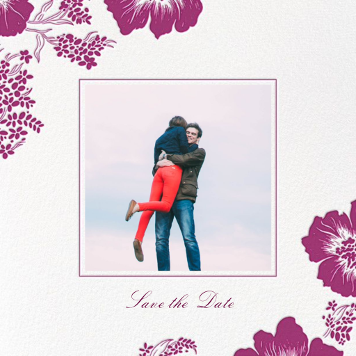 Falling Poppies II (Photo Save the Date) by Oscar de la Renta