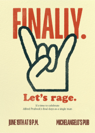 Rock Out - Bachelor Party Invitation by Derek Blasberg