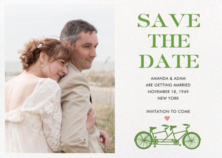 Tandem II (Photo Save the Date) - Invitation by kate spade new york
