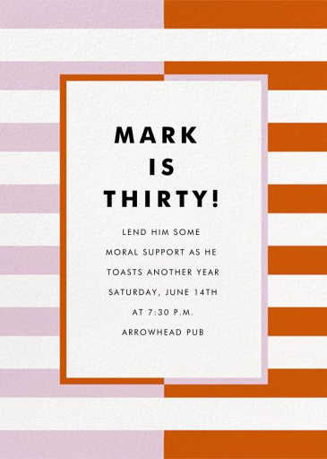 Colorblocked Stripes - Birthday Invitation by kate spade new york