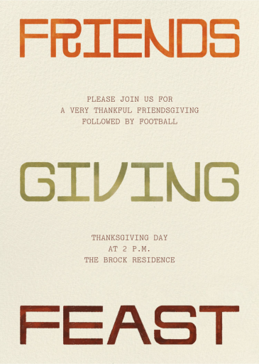 It’s Giving Friends - Thanksgiving Invitation by Paperless Post