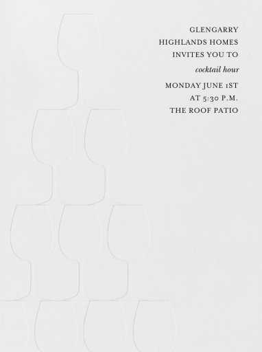 Wineglass Pyramid - Business Invitation by Paperless Post
