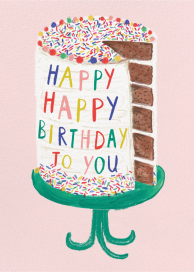 Tiered Cake (Greeting) - Birthday Card by Mr. Boddington's Studio
