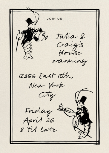 Round of A-Claws - Dinner Party Invitation by Pulp Templates Co.