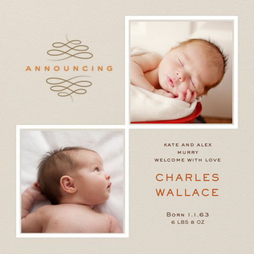 Square Duo Photos - Birth Announcement by Paperless Post