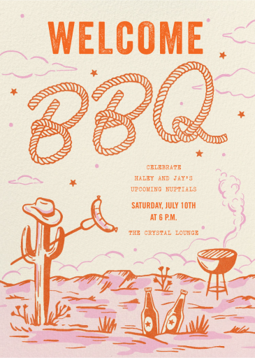 Desert BBQ - Welcome Party Invitation by Paperless Post