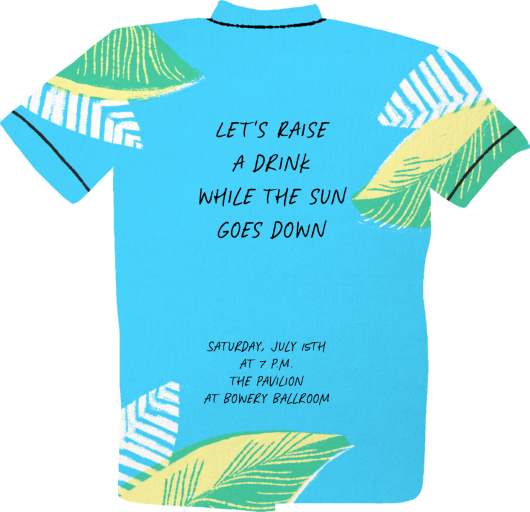 Floral Shirts Only - Summer Party Invitation by Paperless Post - Back