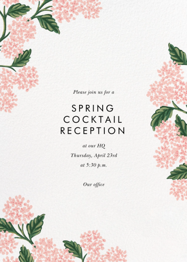 Hydrangea Frame - Business Invitation by Rifle Paper Co.
