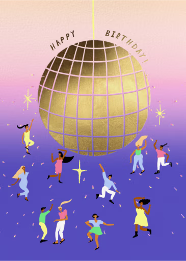 Disco Dance - Birthday Card by Carolyn Suzuki Studio