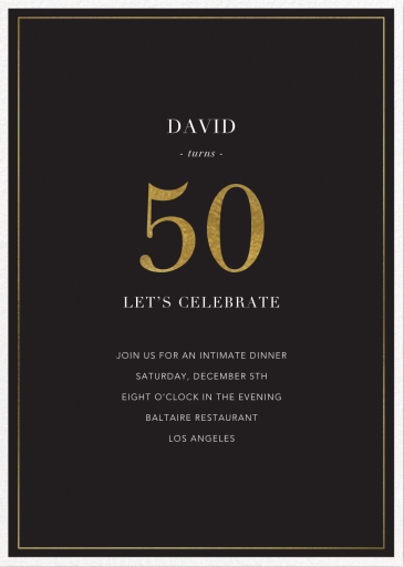 Classic Black and Gold Border by Sugar Paper