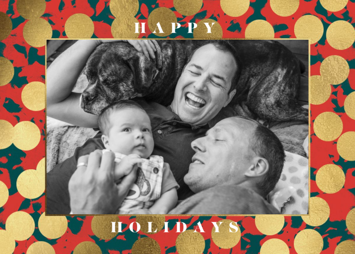 Gold Baubles - Holiday Card by Paperless Post