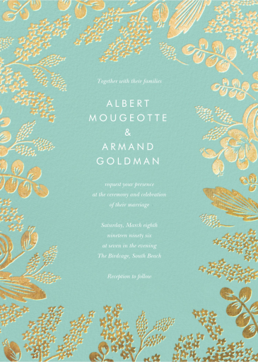 Heather and Lace - Wedding Invitation by Rifle Paper Co.