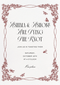 Floral Butterfly Frame Invitation