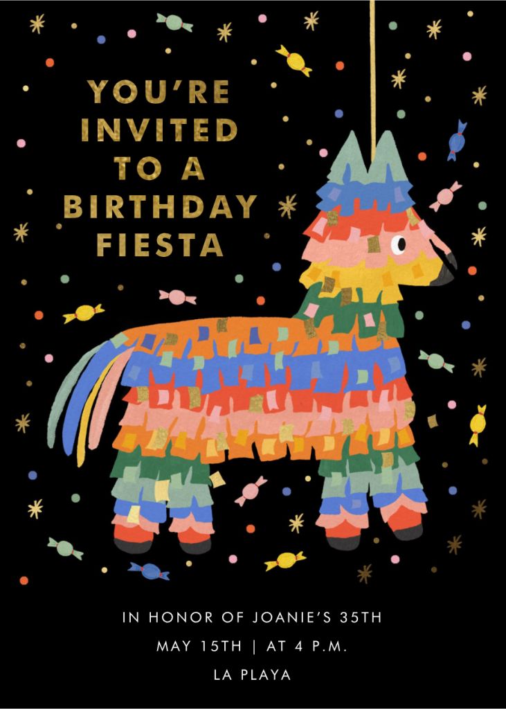 Party Piñata Invitation