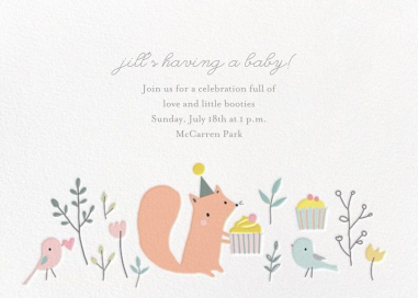 Foxy's Teatime Party - Baby Shower Invitation by Little Cube