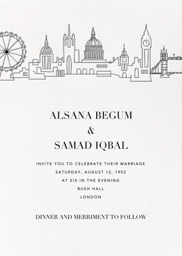 Skyline View - Wedding Invitation by Paperless Post