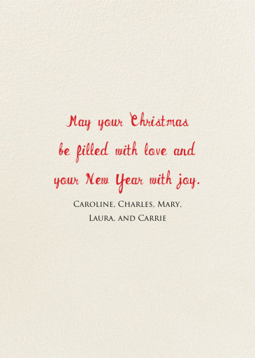 Swooshing Down the Slopes - Holiday Card by Mr. Boddington's Studio - Back