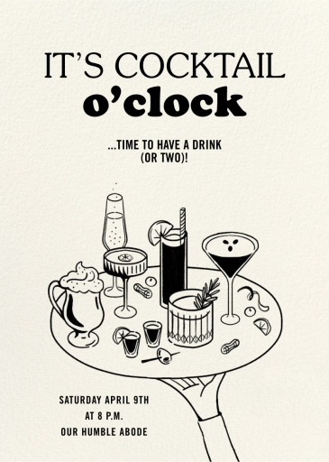 Drink Platter - Party Invitation by Paperless Post