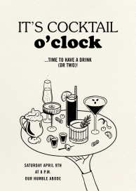 Drink Platter - Cocktail Party Invitation by Paperless Post
