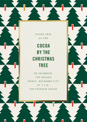 Tree Tessellation - Christmas Party Invitation by kate spade new york