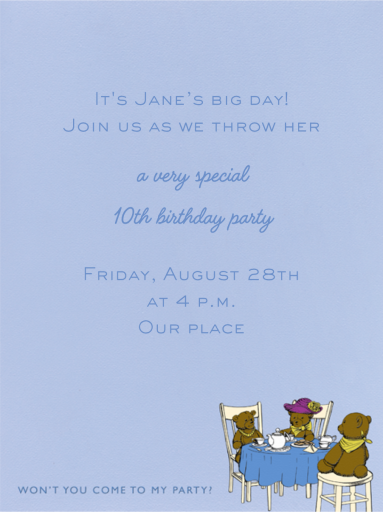 Tea Party - Birthday Invitation by Paperless Post