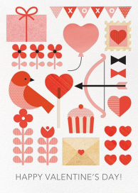 Valentine Parade - Valentine's Day Card by Petit Collage