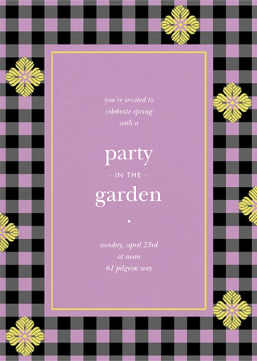 Garden Gingham - Garden Party Invitation by kate spade new york
