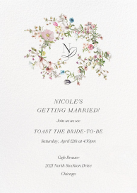 Regal Initials - Bridal Shower Invitation by  Monique Lhuillier