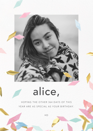 Flutter Photo - Birthday Card by CONFETTISYSTEM