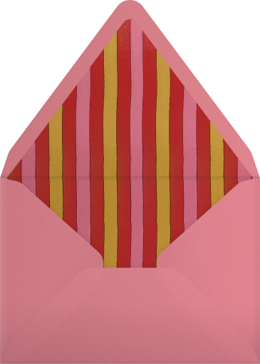 Flamingo Pool Party Invitation Envelope