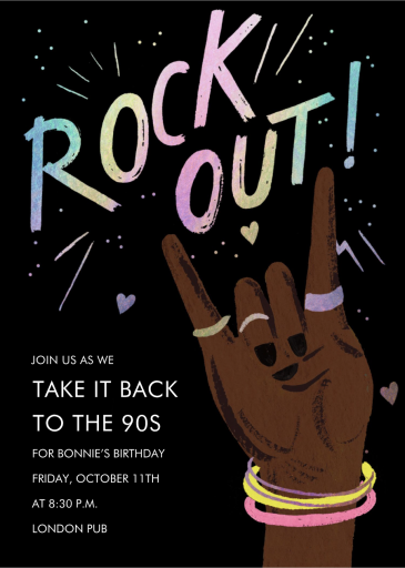 Let’s Rock - '90s Theme Party Invitation by Rifle Paper Co.