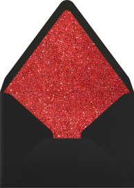 Photo Red Glitter 40th Birthday Invitation Envelope