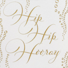 Flourished Hooray - Birthday Card by Bernard Maisner