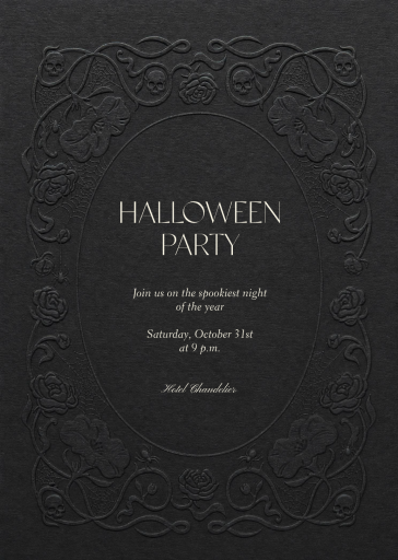 Art Nouveau Frame & Oval Invitation