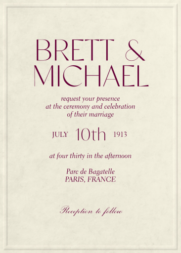 The Archivist - Wedding Invitation by Paperless Post