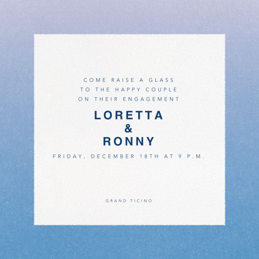 Gradient Border - Engagement Party Invitation by Paperless Post