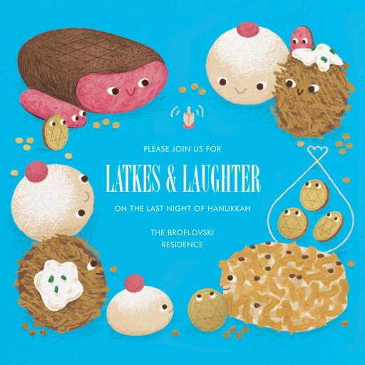 Latkes and Laughter - Invitation by Paperless Post